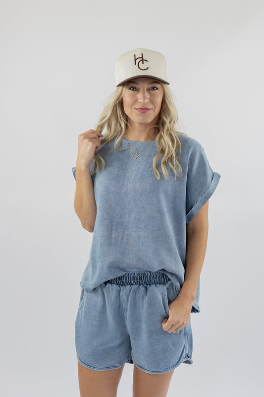 THE DARLING DENIM SET | TOP ONLY