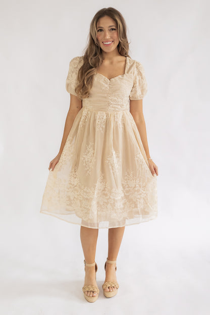 BLOOMING LOVE EMROIDERED DRESS