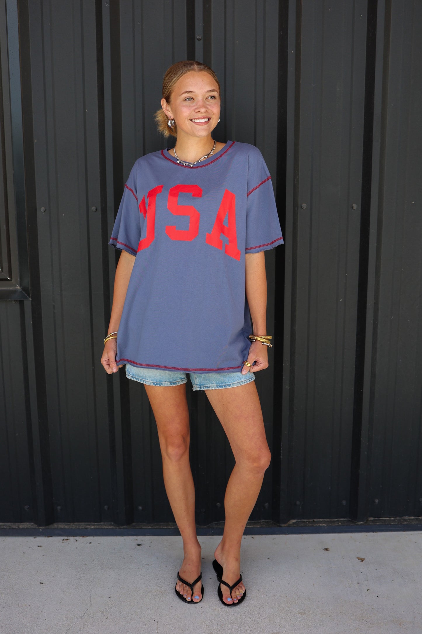 OVERSIZED USA TEE