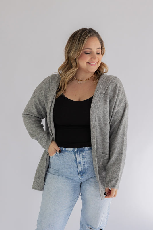 WHEREVER WE GO HOODED CARDIGAN