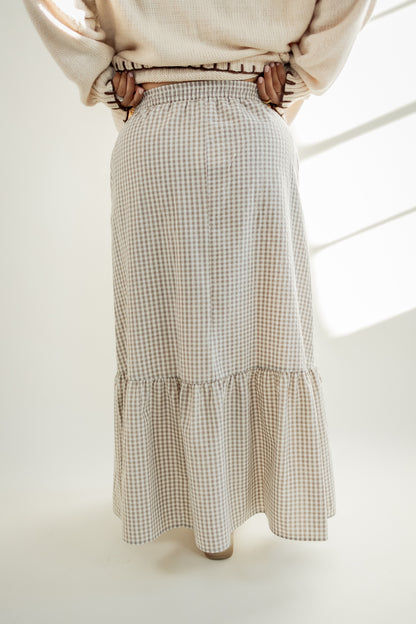 GIRLY IN GINGHAM MAXI SKIRT