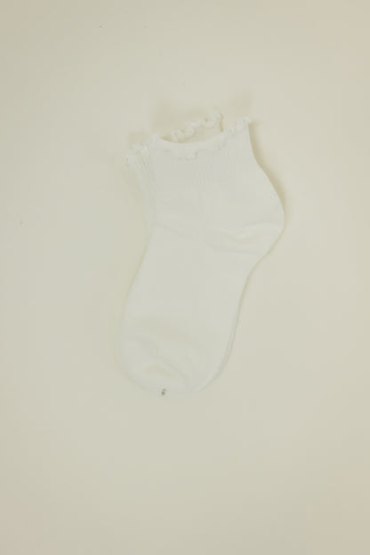 RUFFLE SOCKS | WHITE