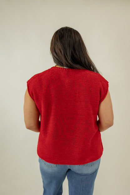 MADE FOR YOU SWEATER VEST IN RED