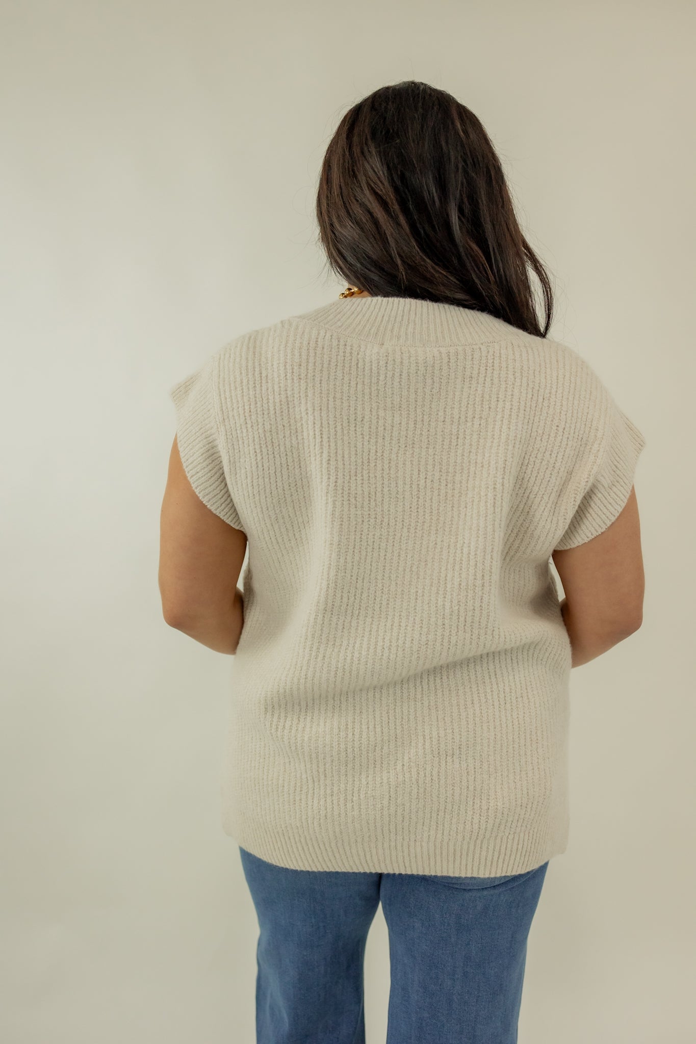 PERFECTLY YOURS SWEATER VEST | SAND BEIGE