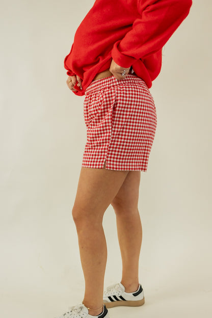 THE GINGHAM BOXER SHORTS | RED