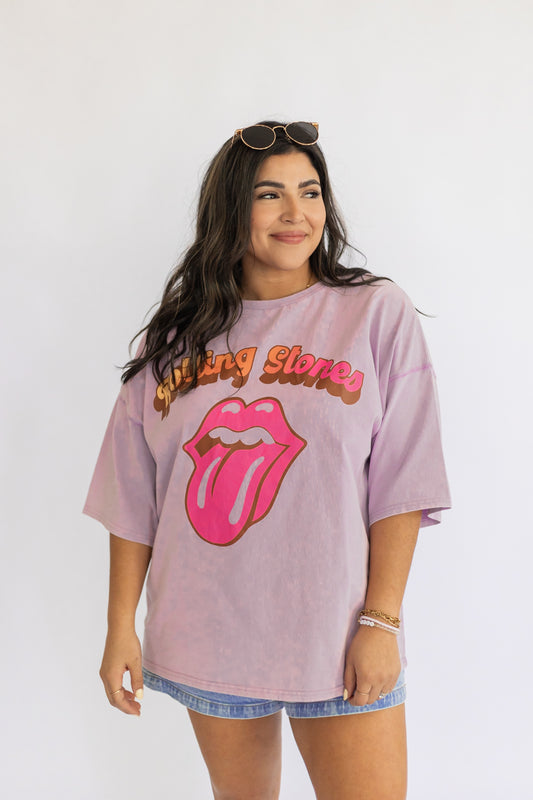 THE ROLLING STONES GRAPHIC IN LAVENDER