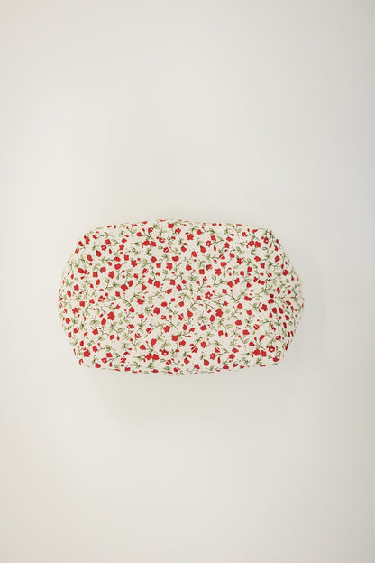 FLORAL COSMETIC BAG | RED