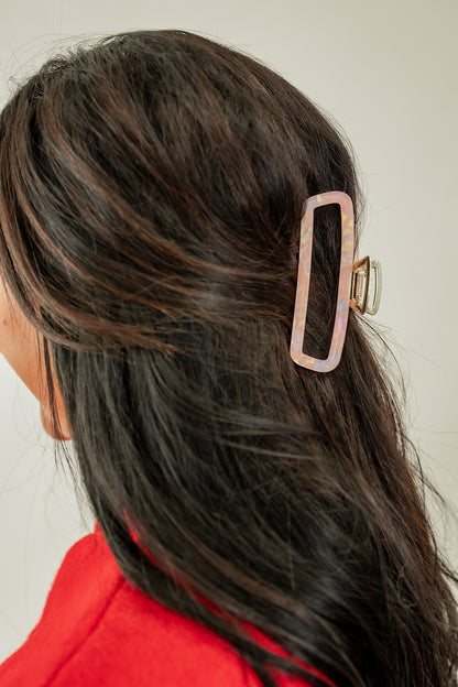 THE LARGE HARLOW CLAW CLIP | PINK