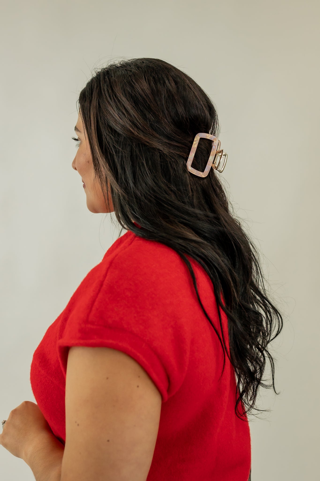 THE MEDIUM HARLOW CLAW CLIP | PINK