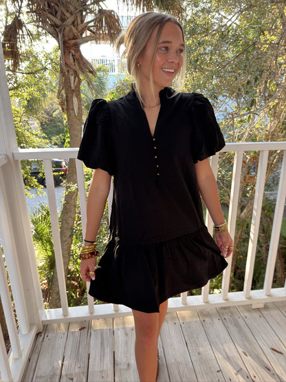 THE RICH TONES DRESS | BLACK