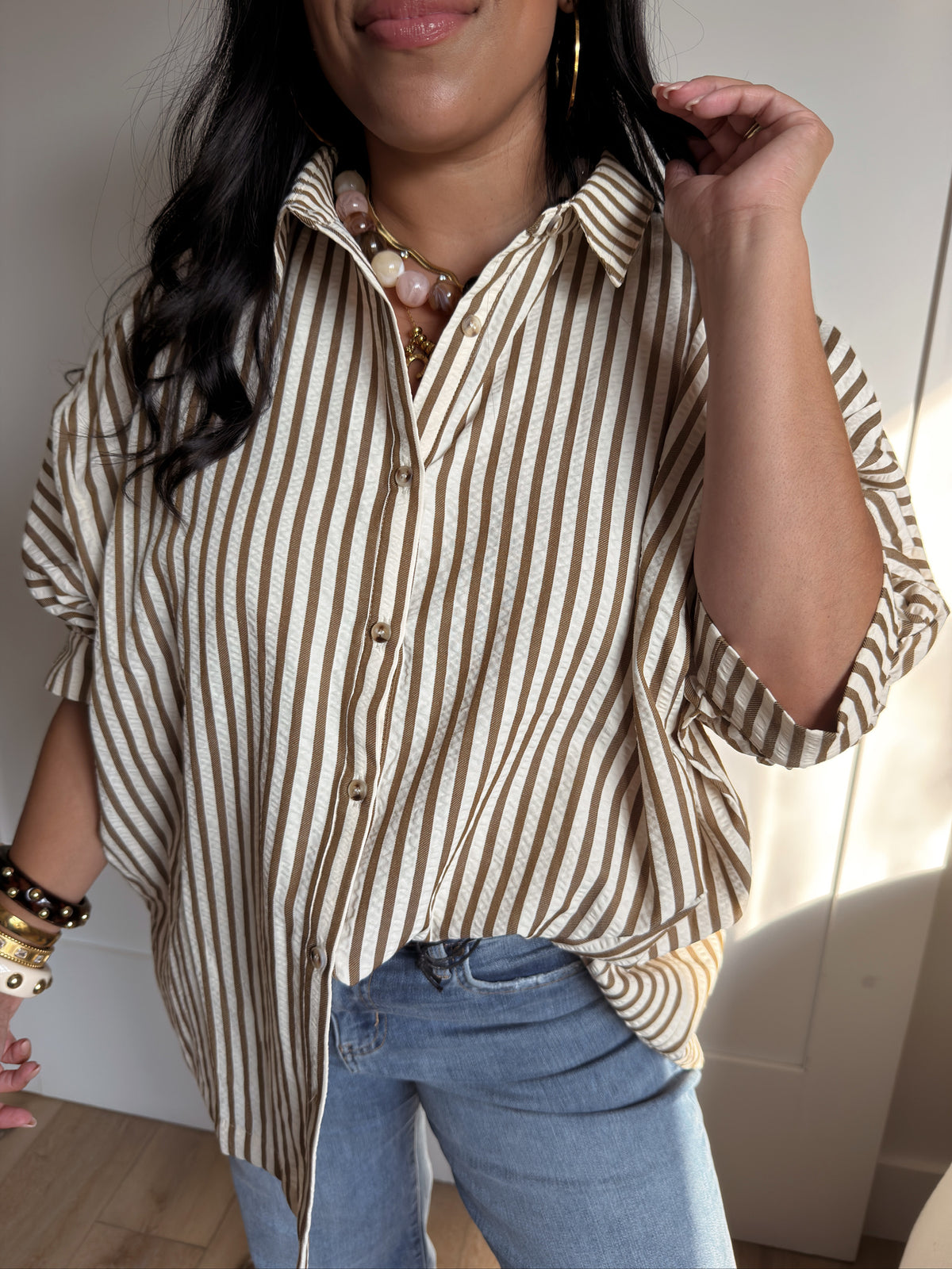 THE MOCHA STRIPE TOP