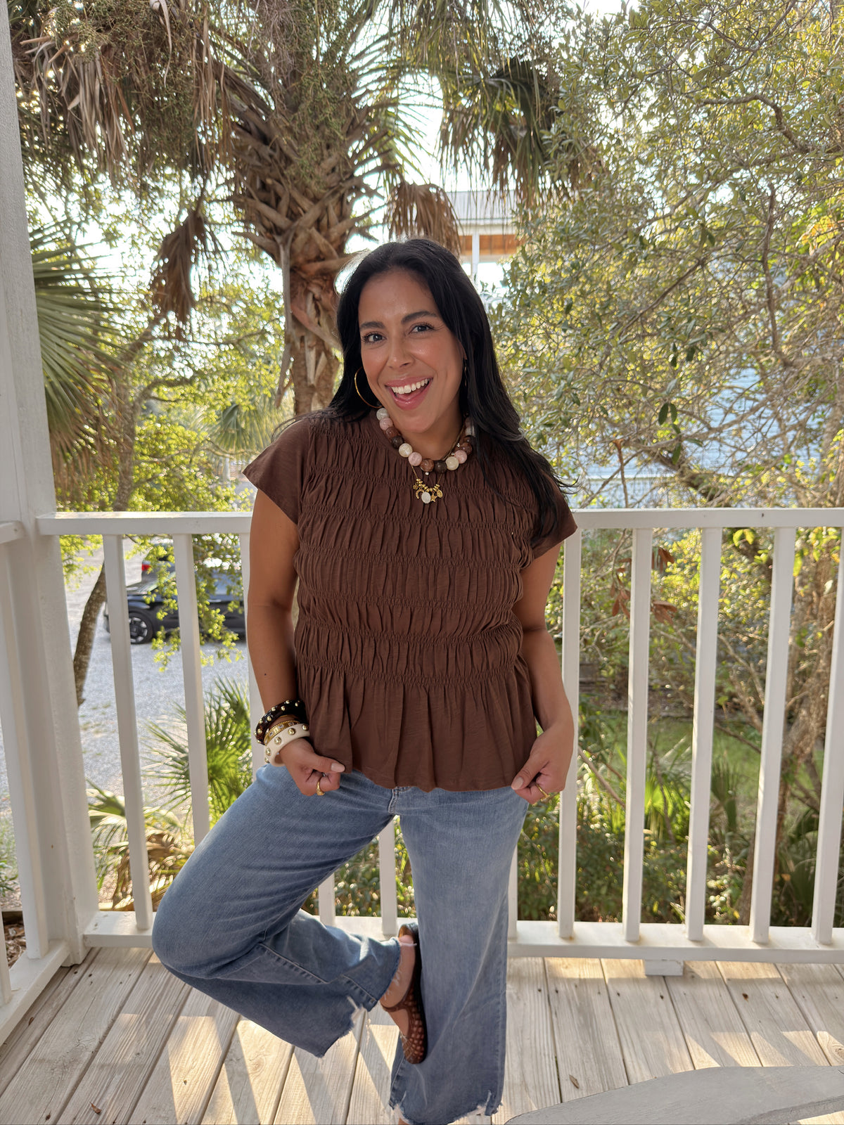 THE SMOCKED ESPRESSO TOP