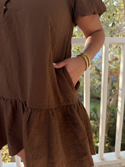 THE RICH TONES DRESS | BROWN