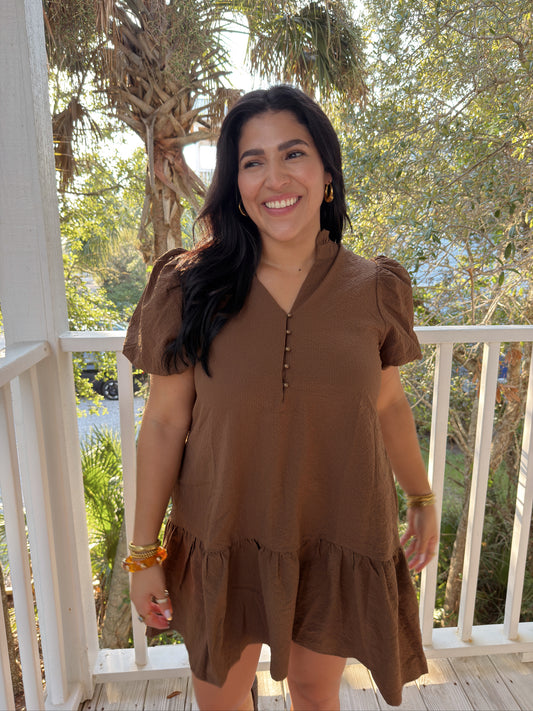 THE RICH TONES DRESS | BROWN