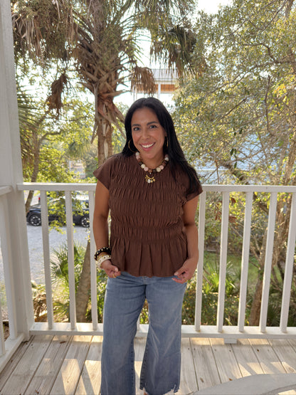 THE SMOCKED ESPRESSO TOP