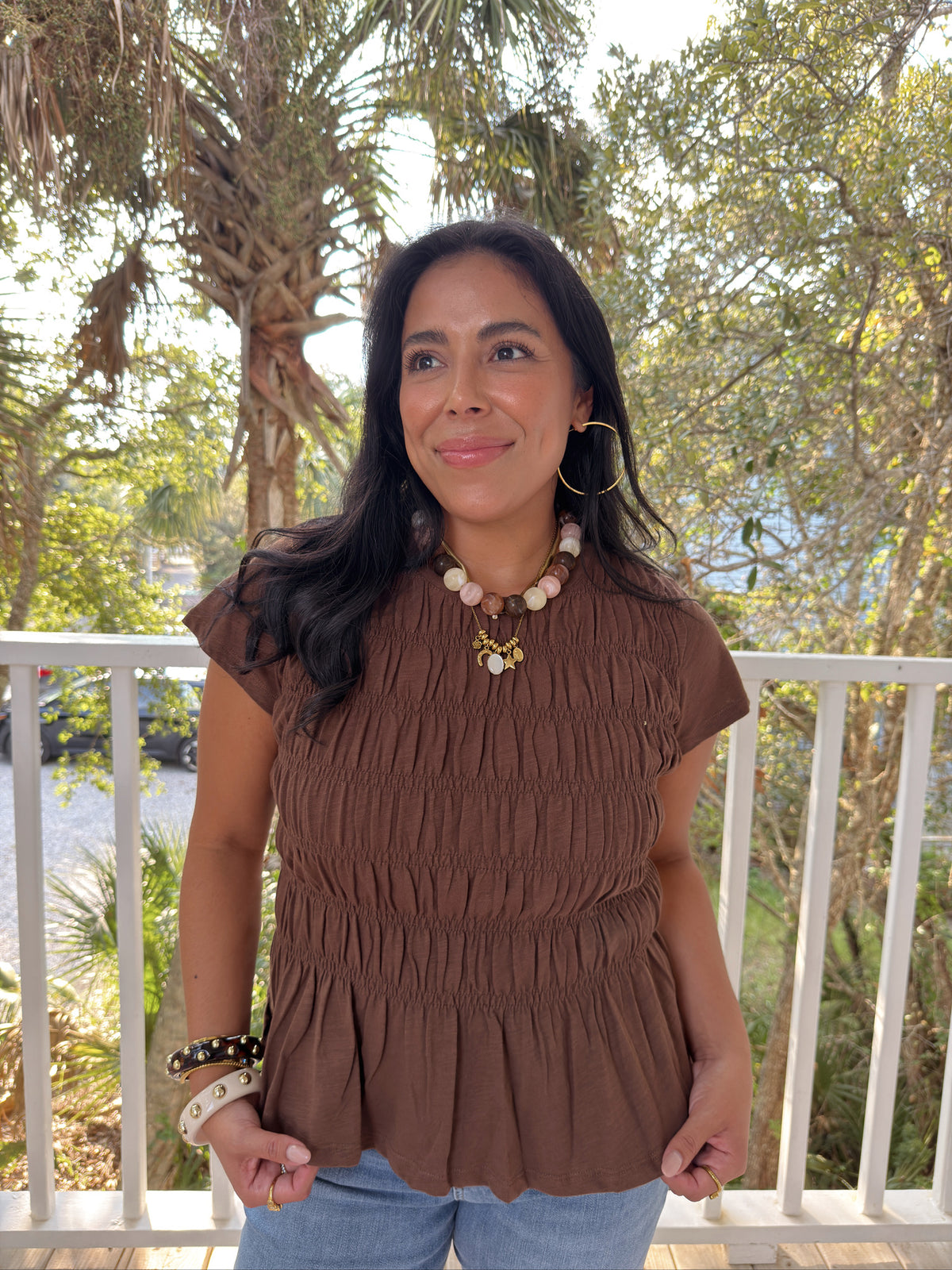 THE SMOCKED ESPRESSO TOP