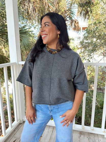 THE OVERSIZED CREWNECK | CHARCOAL