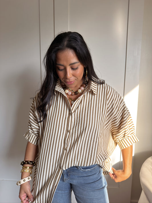 THE MOCHA STRIPE TOP