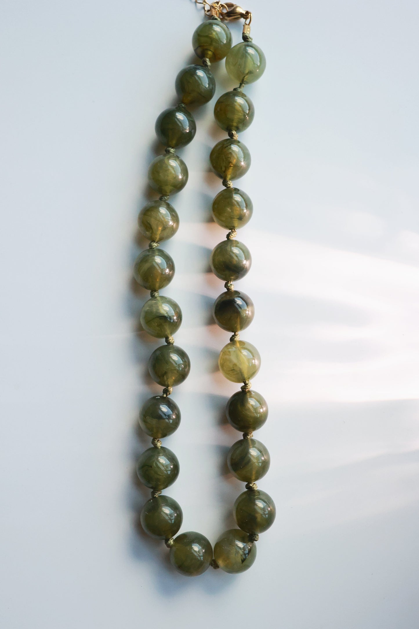 THE BUBBLE NECKLACE IN OLIVE