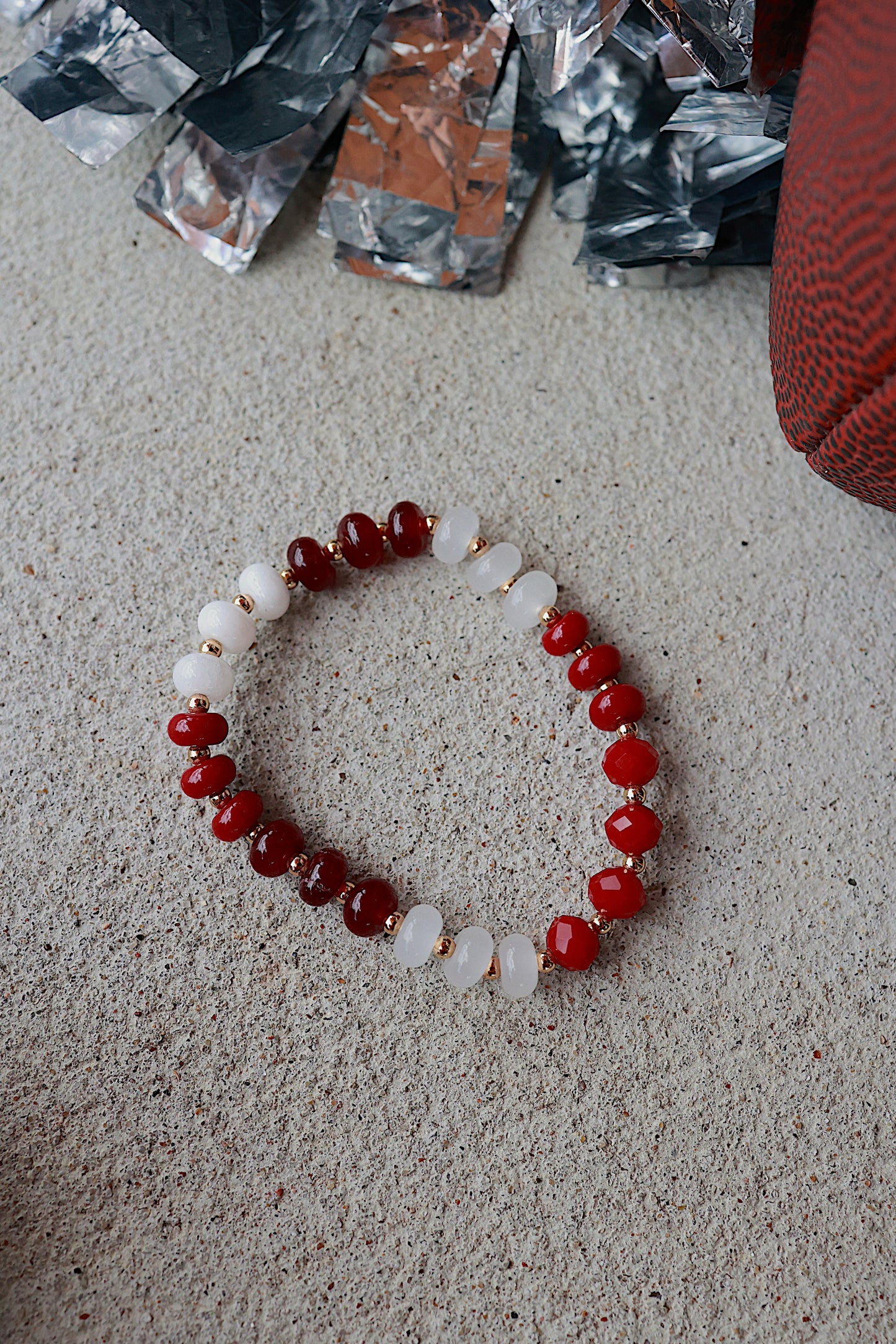 THE BEADED BRACELET | MAROON
