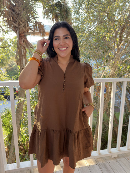 THE RICH TONES DRESS | BROWN