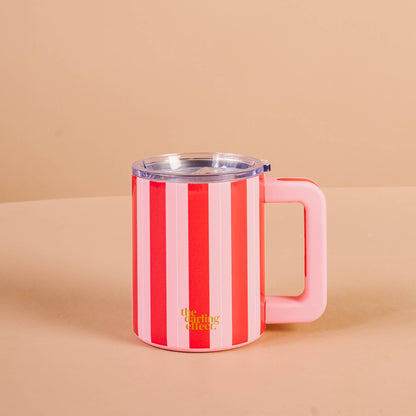 14 OZ INSULATED MUG | PEPPERMINT STRIPES