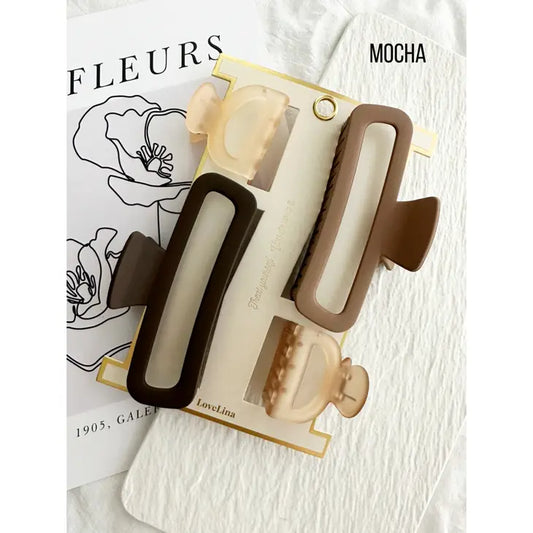 4 PACK CLAW CLIP | MOCHA