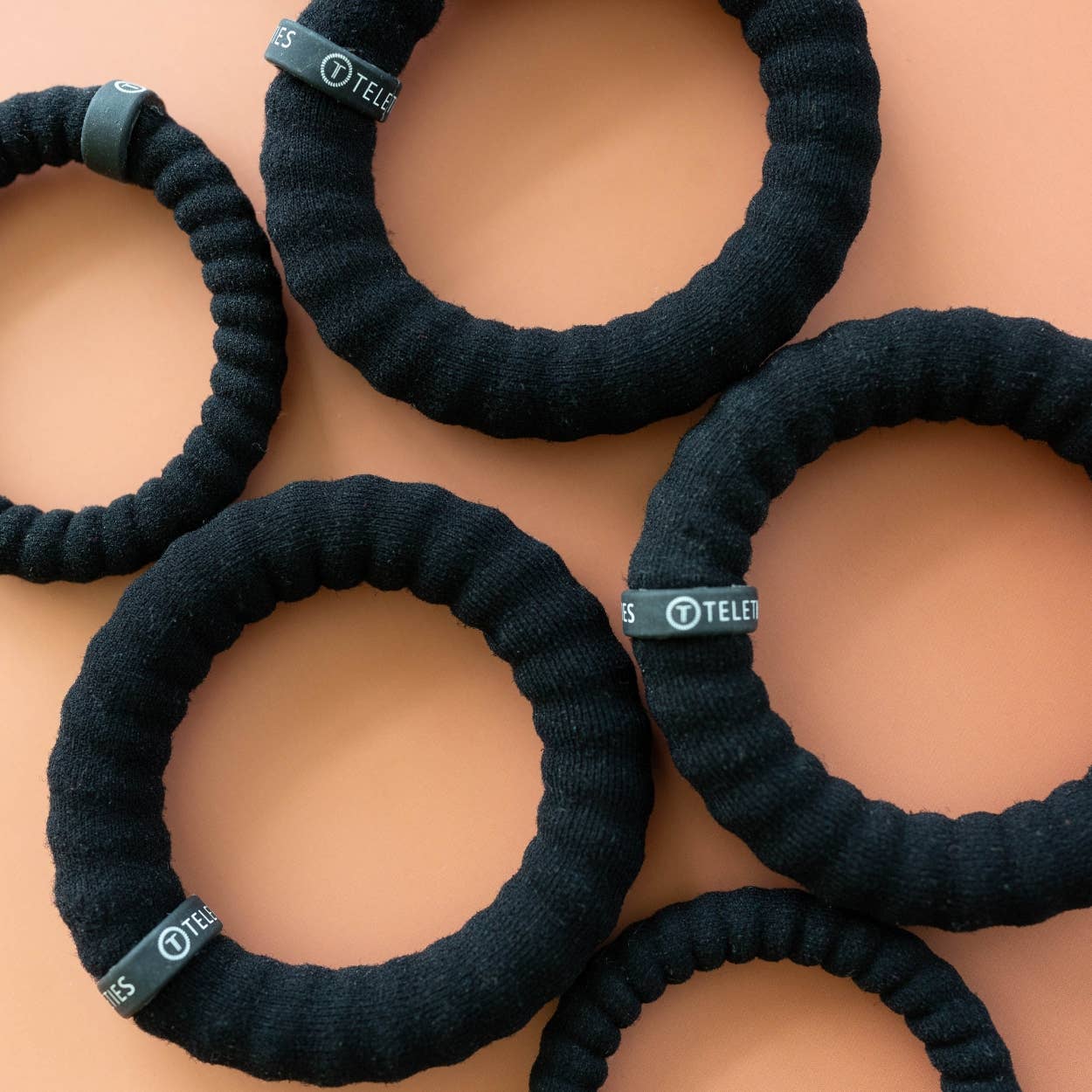 LARGE NYLON HAIR TIES | JET BLACK