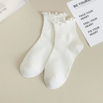 RUFFLE SOCKS | WHITE