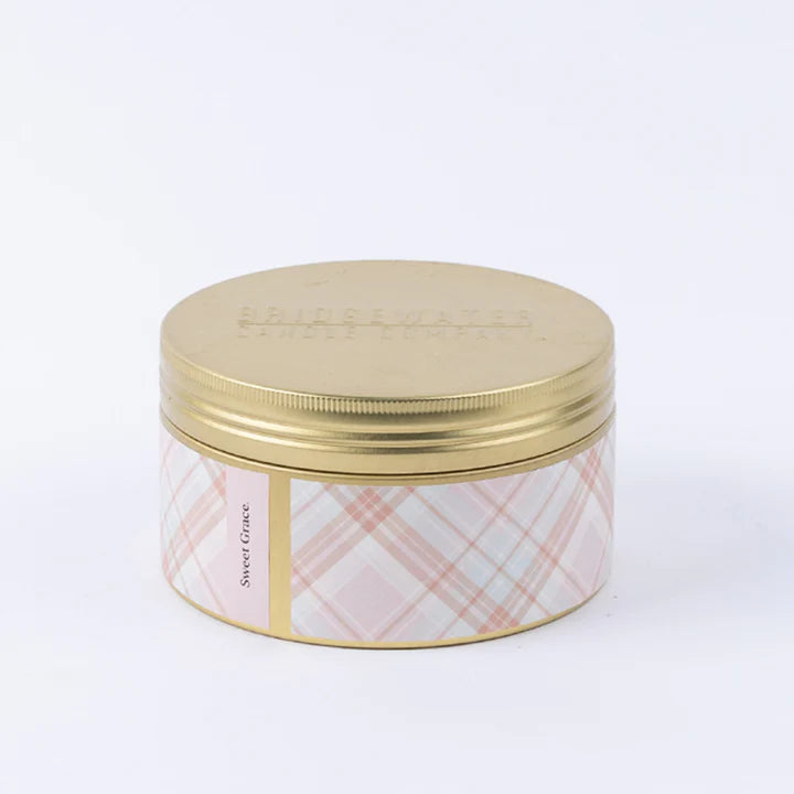 3 WICK TIN CANDLE | HOLIDAY PLAID | SWEET GRACE